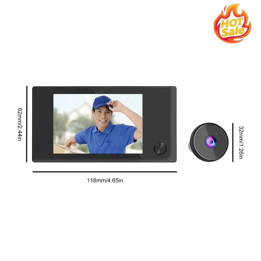 3.5인치 도어 비디오 카메라 120 ° 광시야각 1MP 무선 비디오 초인종 틈구멍 뷰어 실외 모니터 스마트 홈