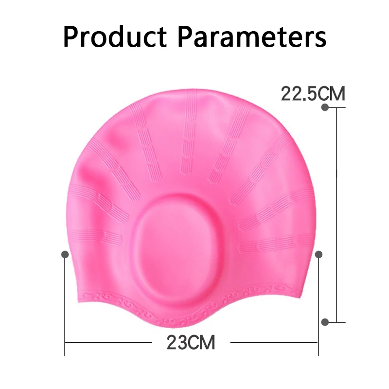 Waterproof Swimming Cap Men Women High Elasticity Ears Protection Silicone Diving Cap For Summer Beach Swimming Diving Caps New 6