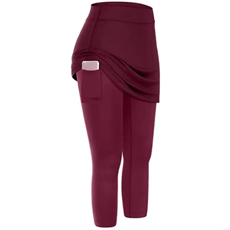 Damen-Fitness-Leggings mit hoher Taille, Pilates-Hose, Sport-Trainingshose 69HD – Detail 7