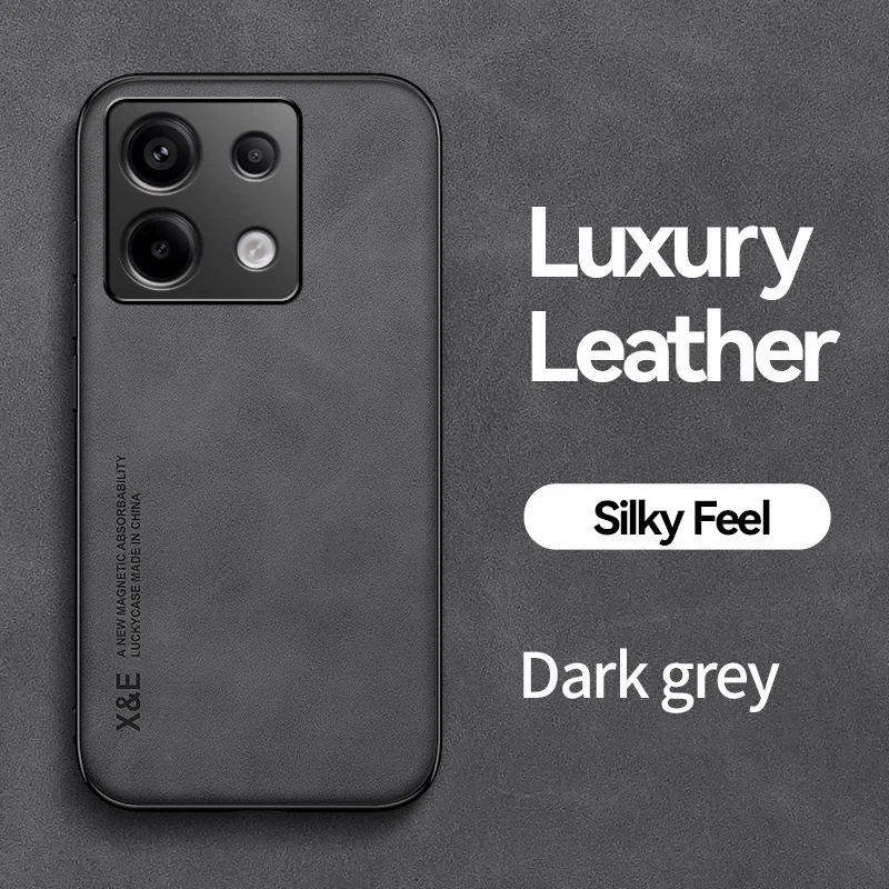 Leather Magnetic Soft Silicone Case - Elegant Back Cover