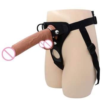 Men's Strap-on Realistic Penis Dildo Pants Sex Toys for Men Gay Strapon Harness Belt Adult Games Huge Adult Toys 2