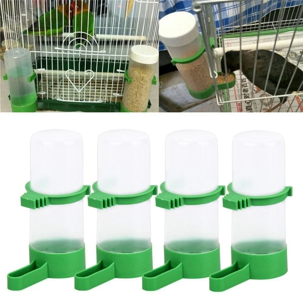 Bird Feeder 4 Pcs / Lot Bird Feeder Waterer Drinker Pet Clip for Bird Feeder Agricultural Equipment (size:M)