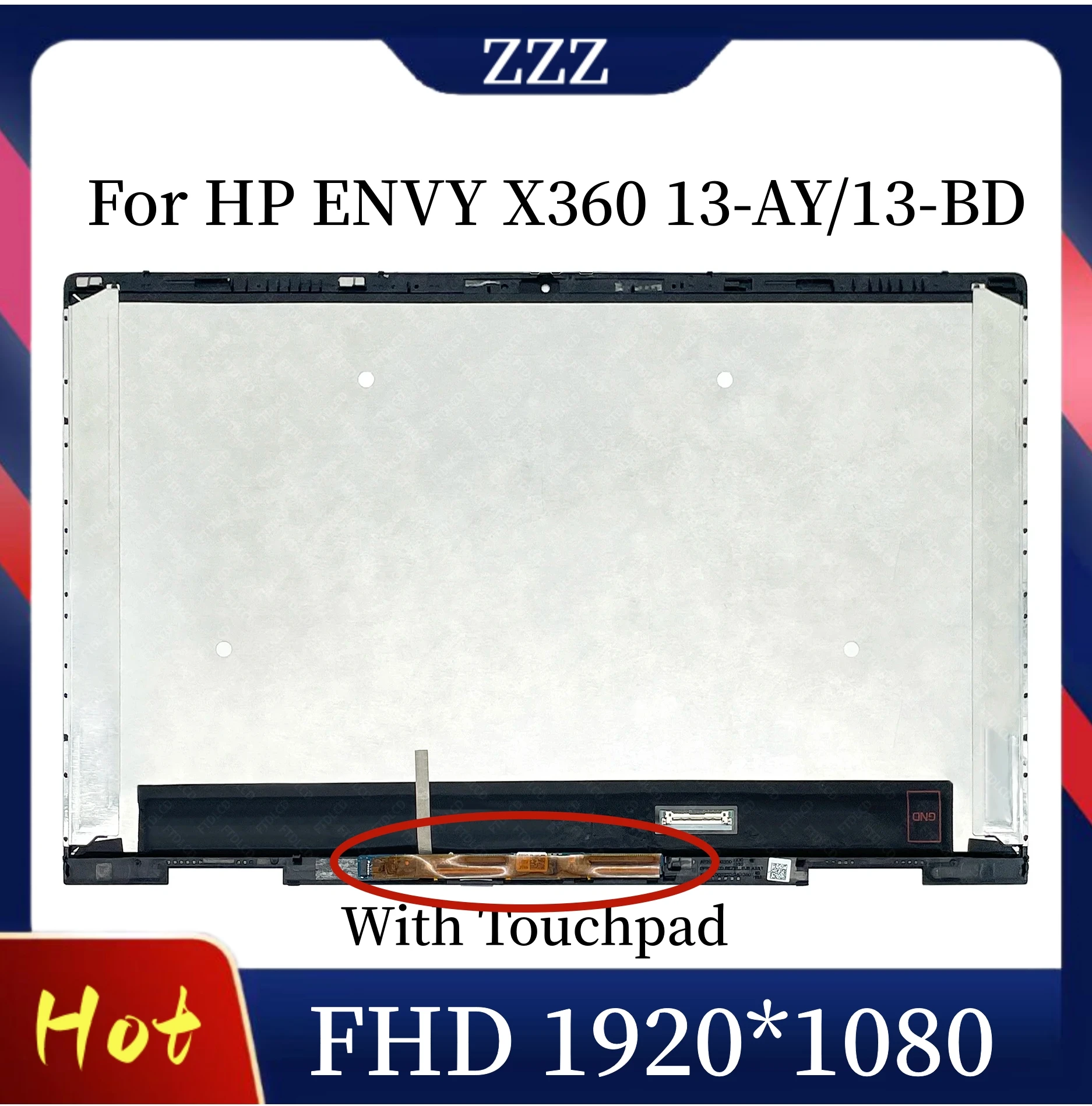 

For HP ENVY X360 13-AY 13Z-AY000 13-AY0006CA 13-AY0008CA 13-AY0010CA 13-AY0021NR 13-AY0055CL LCD Touch Screen Assembly Display