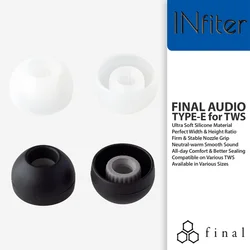 Enhanced Silicone Ear Tips for True Wireless Earbuds (1 Pair(Black))