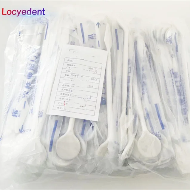 

Wholesale 100pcs/bag Dental Oral Mirrors White Disposable Mouth Mirrors Mouth Exam Reflector Mirror Dentistry Materials