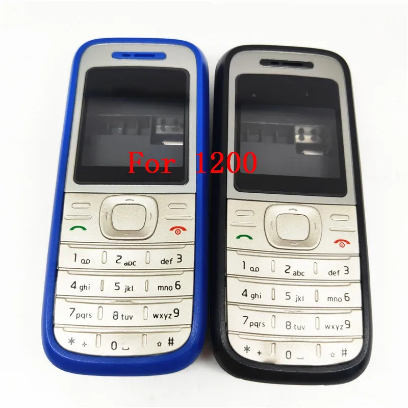 10 개/몫 Nokia 1200 1208 전체 완전한 휴대 전화 하우징 커버 케이스 영어 키패드에 대한 새로운 최고 품질의 커버