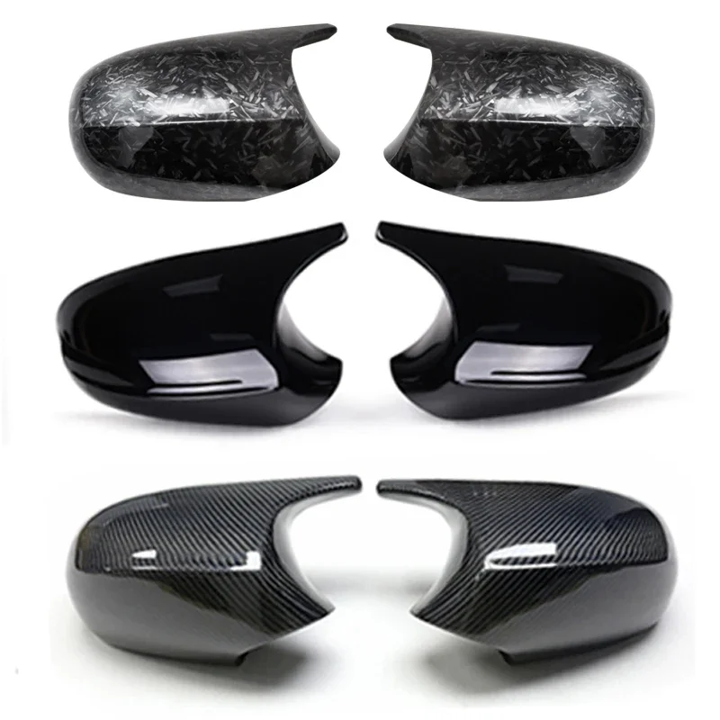 Sleek Black M3 Style Carbon Fiber Rear Mirror Cap Cover – Premium Car Accessory