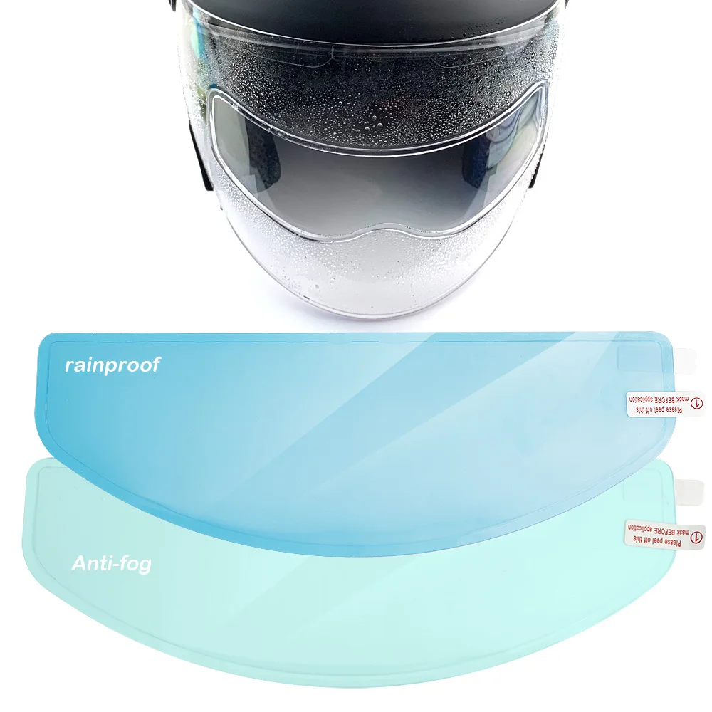 

2 PCS Universal Motorcycle Helmet Anti-fog Film and Rainproof Film Durable Nano Coating Sticker Film Helmet Accessories