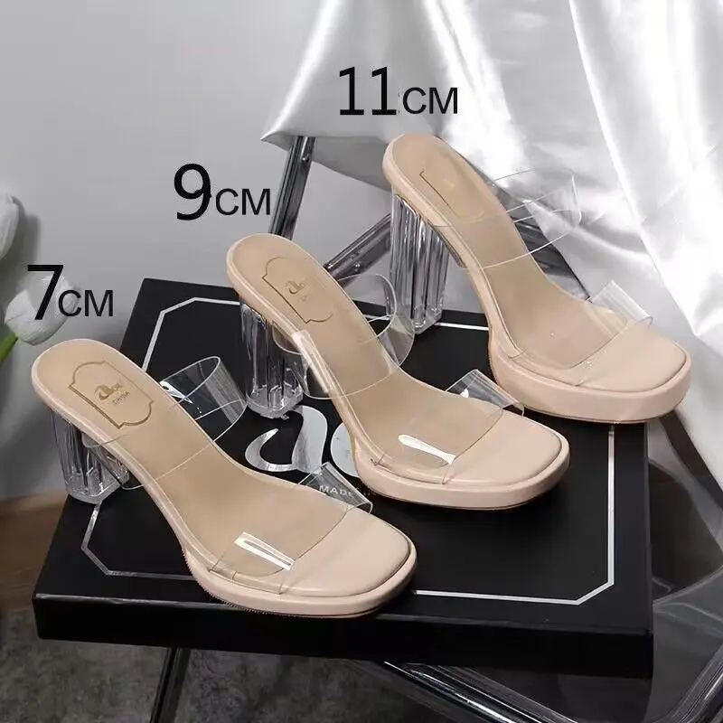 High Heel Shoes For Women 2022 Luxury New Transparency Fashion Elegant  Mature Chic Party Wedding Club Slip-ons Pumps For Ladies - AliExpress