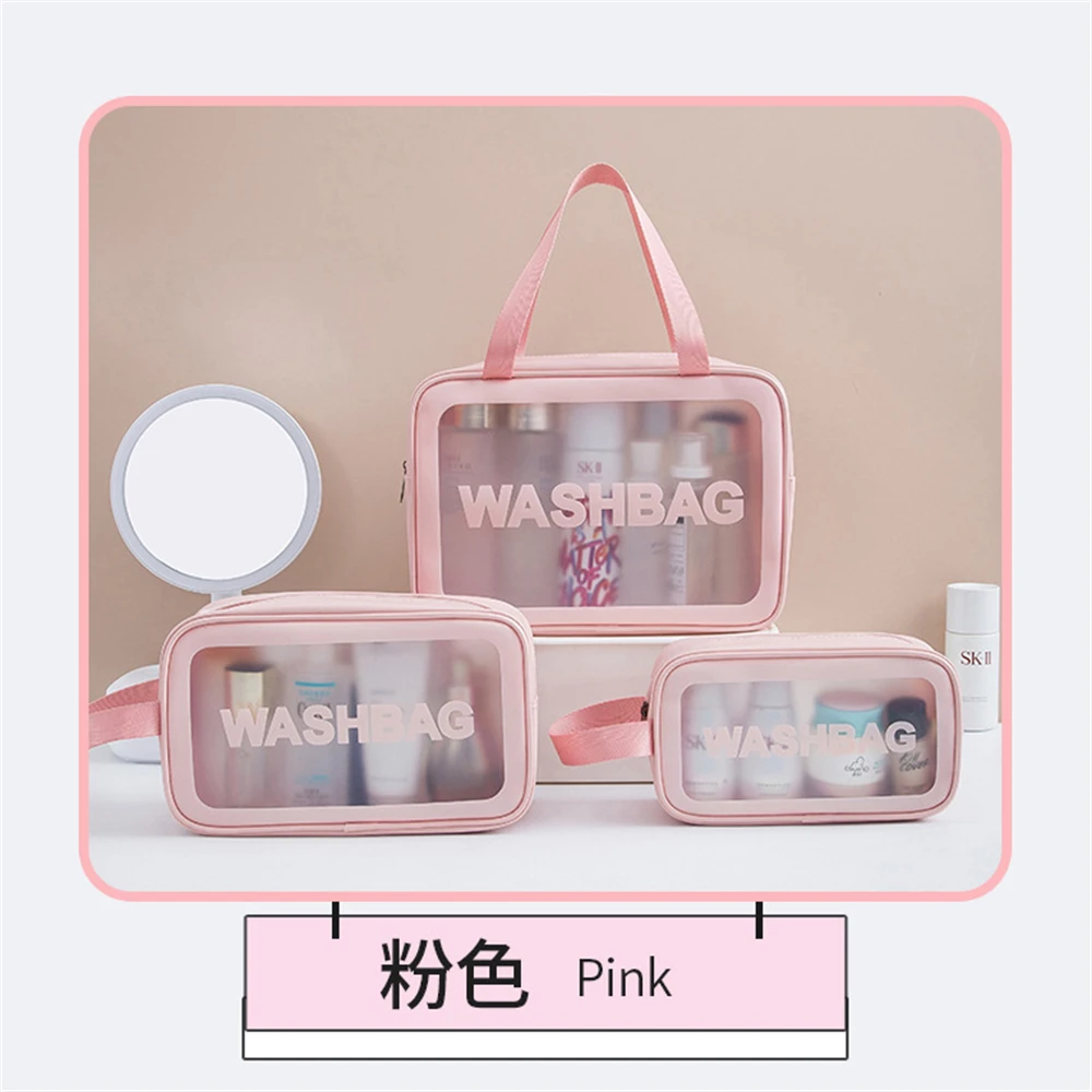 Korean PU Woman Portable Make Up Bag Travel Large Capacity Wash Bag Storage  Bag - AliExpress
