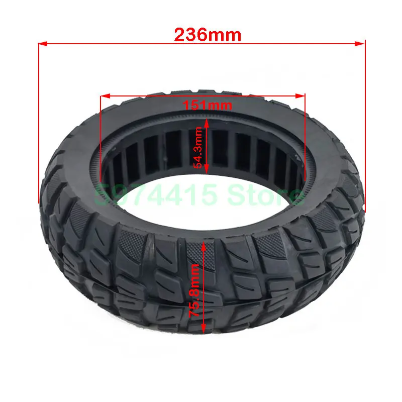 Pneu Universel 10x2.70-6.5 Solide (hybride) Pour Scooter électrique 10 Pouces - Sans Marque