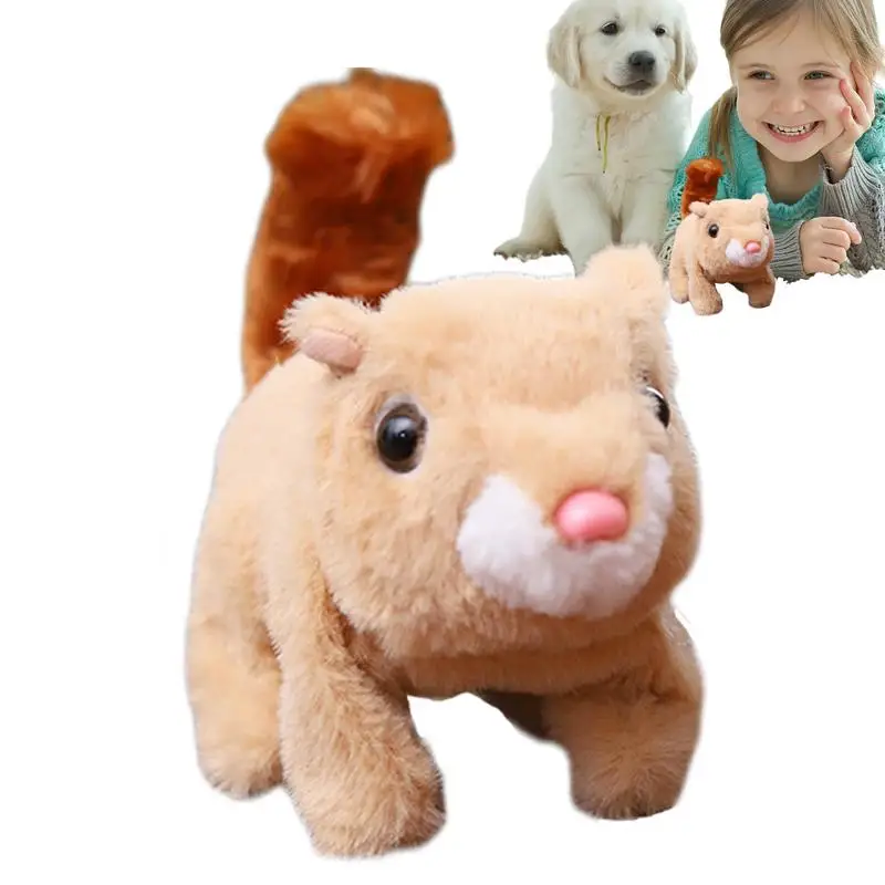 

Moving Pet Toy Squirrel Fake Squirrel Toy Electric Simulated Plush Squirrel Simulated Plush Squeaky Cat Toys Squeaky Vivid