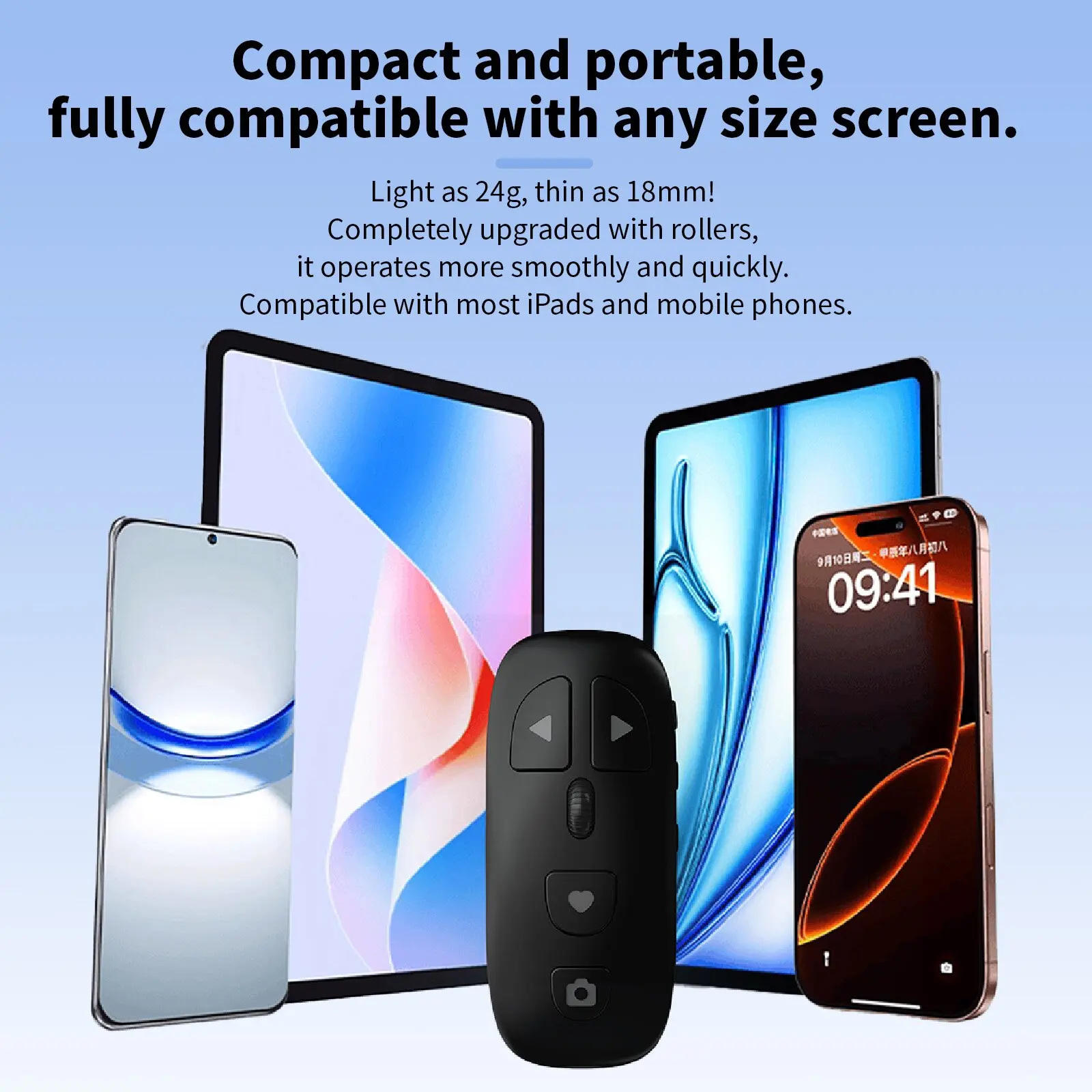 Wireless Bluetooth Camera Remote Control for Android and iOS