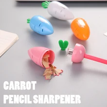 

1PC Kawaii Carrot Pencil Sharpener Cutter Knife Promotional Gift Stationery Double Control Cartoon Mechanical Cn(origin) Random