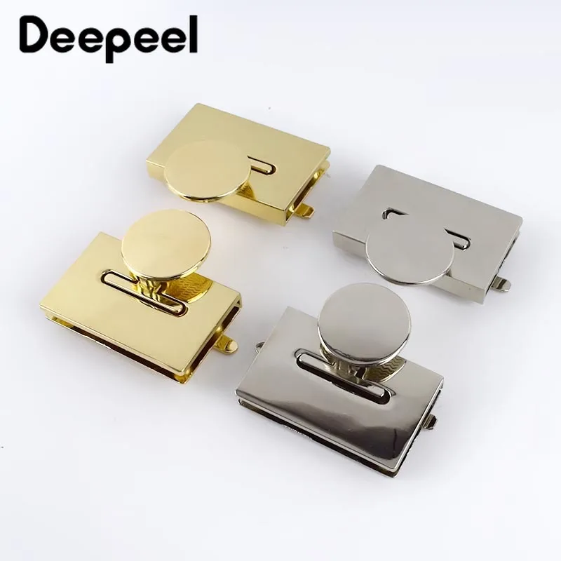 2/5Pcs Deepeel 42x29mm Metal Handbag Twist Turn Lock Latch Buckle Purse Snap Clasp Closure Locks DIY Bag Hardware Accessories
