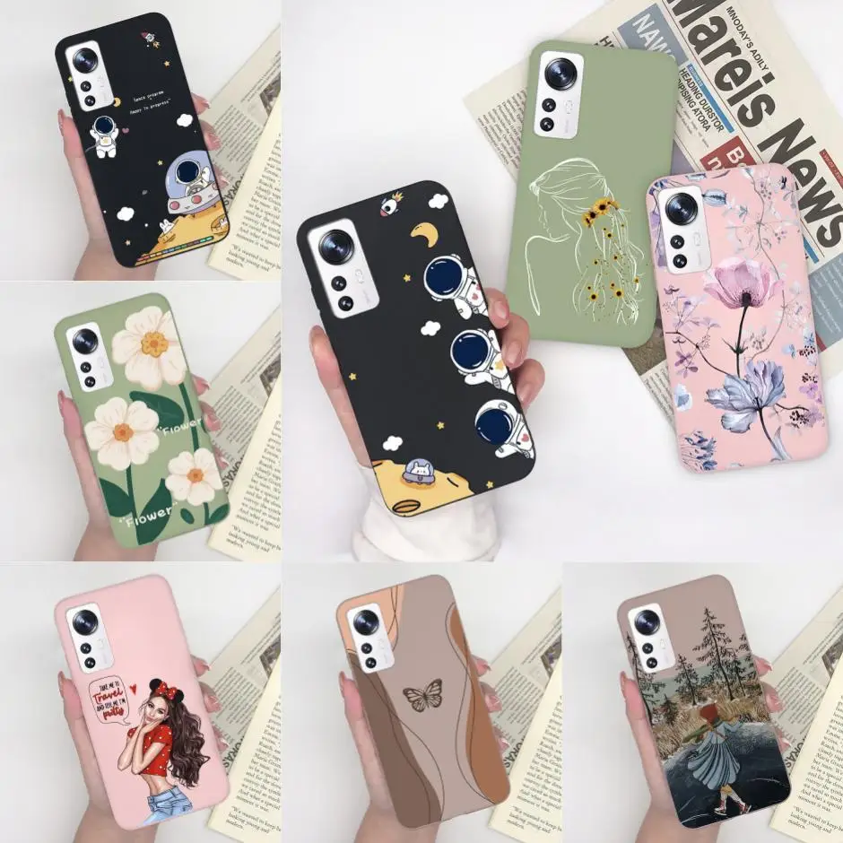 Per Xiaomi 12 12X 12 S Custodia Cute Astronaut Guscio Opaco Antiurto Per Xiaomi 12 X Silicone Soft Capa Per Xiaomi 12 S Cover Per Telefono