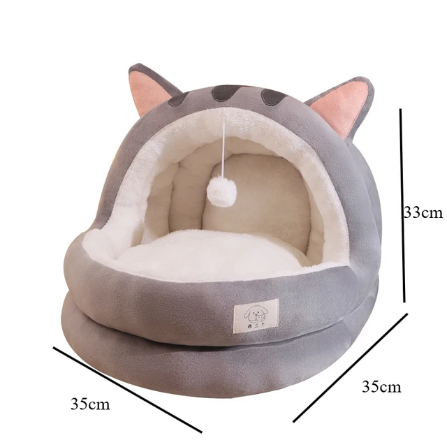 New Cute Mongolian Yurt Pet Nest Home Pet Supplies Semi Closed Panda Nest Fun Cat Playful Autumn and Winter Warm Dog Nest 6