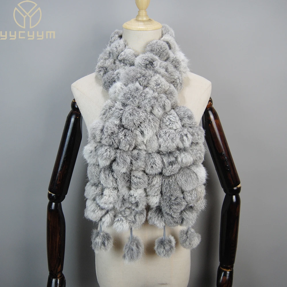 Silk Scarf Knitted Scarf Printed Scarf Knitted Scarves Cashmere Scarf Square Scarf Tactical Scarf Neck Gaiter Scarf Neck Warmer Scarf Gradient Scarf 2025 Lady Genuine Fur Scarves Women Winter Warm Real Rabbit Fur Scarf Natural Rabbit Muffler
