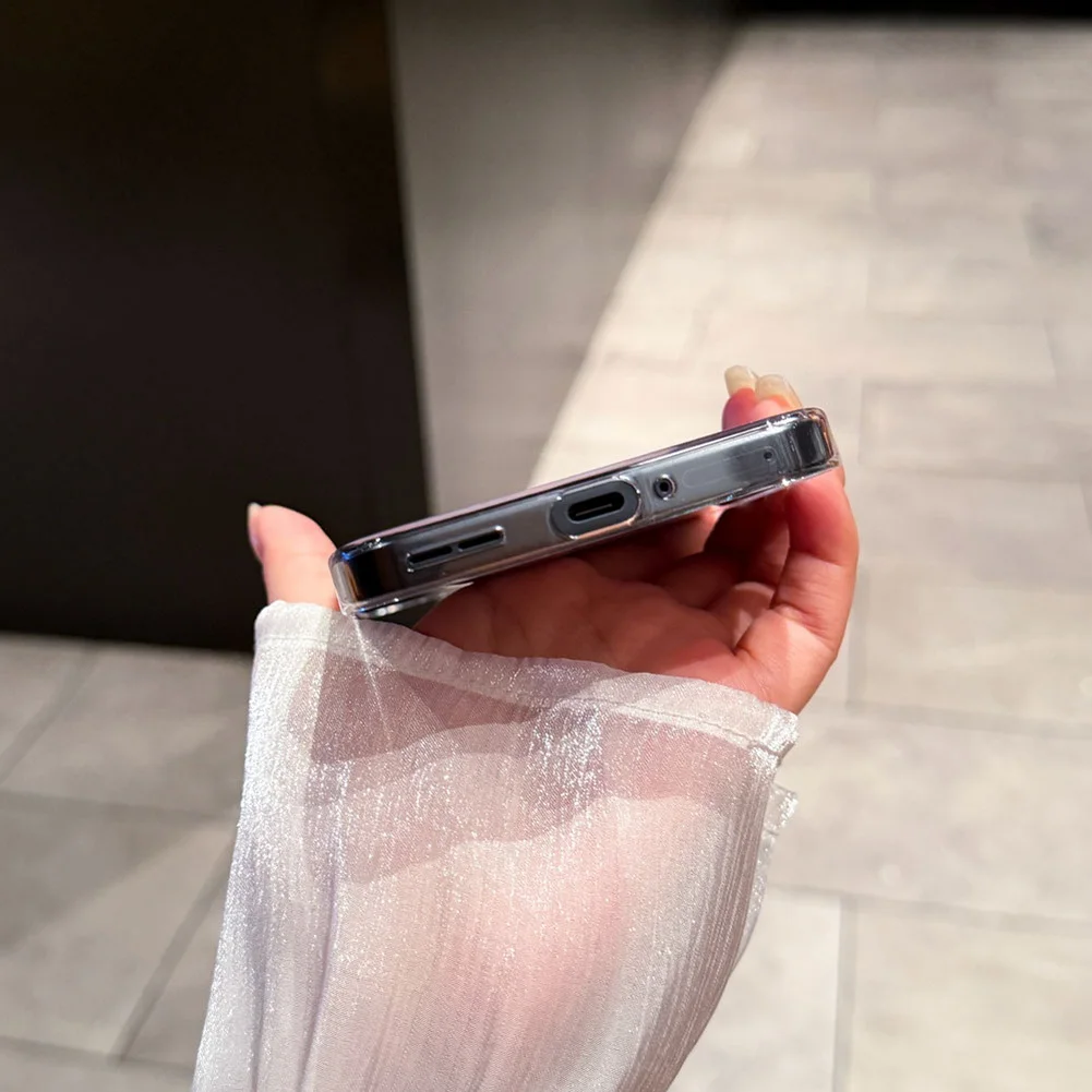 Ultra-Thin Clear Magnetic Case with Red Camera Ring Protect Cover