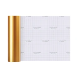 Premium Permanent Adhesive Vinyl Roll for Crafting and Car Decals, Multiple Sizes Available (Golden)