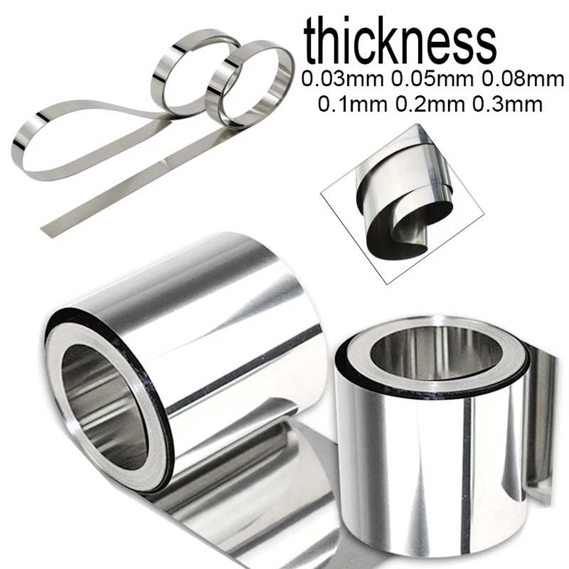 1pcs steel strip thickness 0.01mm~0.3mm thin steel stainless steel foil length100-1000mm