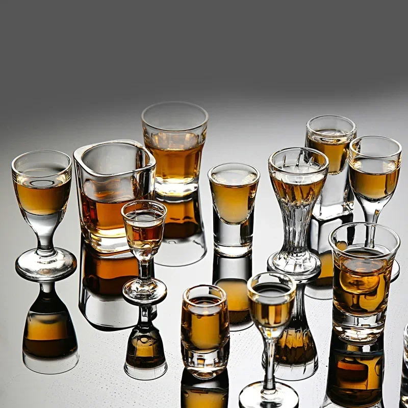 2/6/PCS Crystal Cup Shot Glass Cup Creative Spirits Wine Glass Glasses Party Drinking CharmingThick BottomCup Wine wine cup wine glass spirits cup drinking glasses
