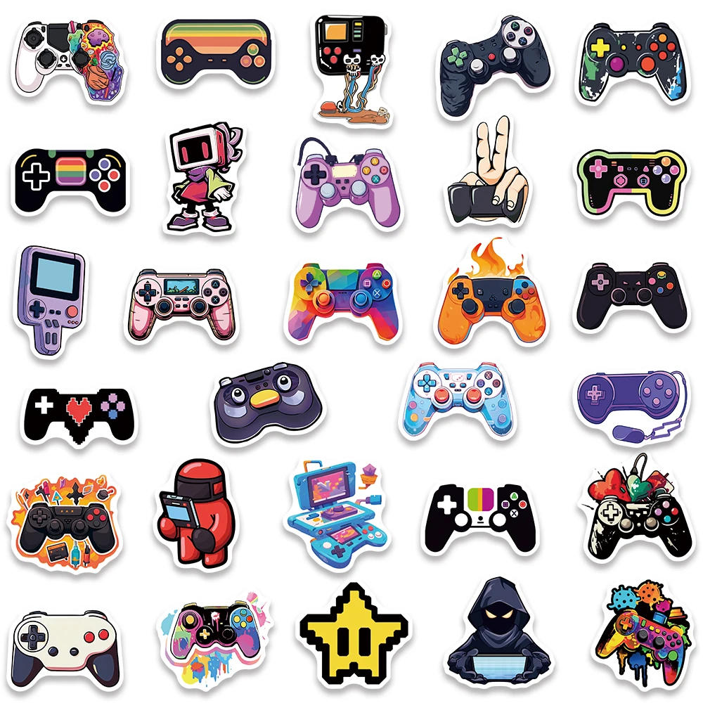 50pcs Cool Vintage Video Game Stickers Funny DIY Decals For Kids Laptop Suitcase Scrapbook Guitar Skateboard Graffiti Sticker - Image 5