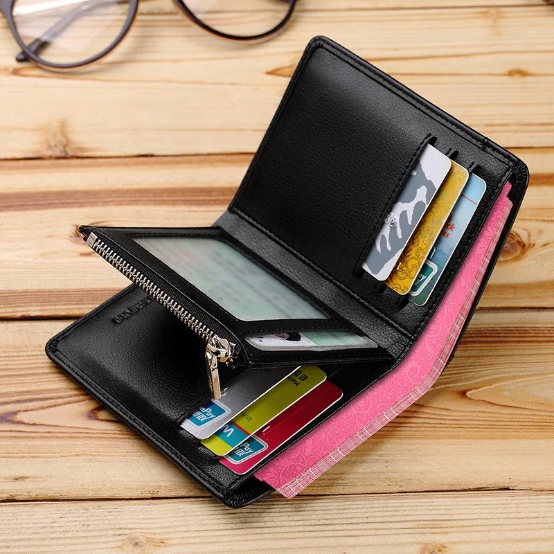 WILLIAMPOLO Brand Men's Wallets Thin Male Wallet Card Holder Cowskin Soft Mini Purses New Design Vintage Men Short Slim Wallet
