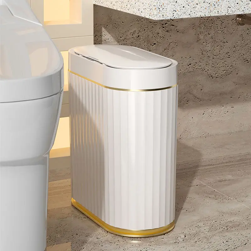 

Smart Trash Can Electronic Automatic Smart Sensor Garbage Bin Household Toilet Waste GarbageCan for Kitchen Bathroom Wastebasket