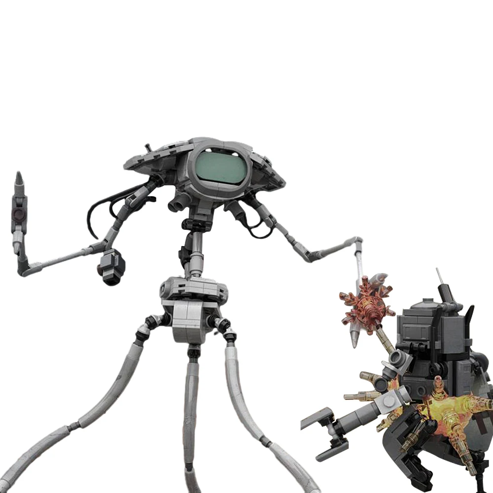 thumbnail image 1 of Bloques de construcción de robots alienígenas de ciencia ficción de Gobricks MOC Martian Fighting Machine, juguetes de regalo, La Guerra de los Mundos, 1 of 4