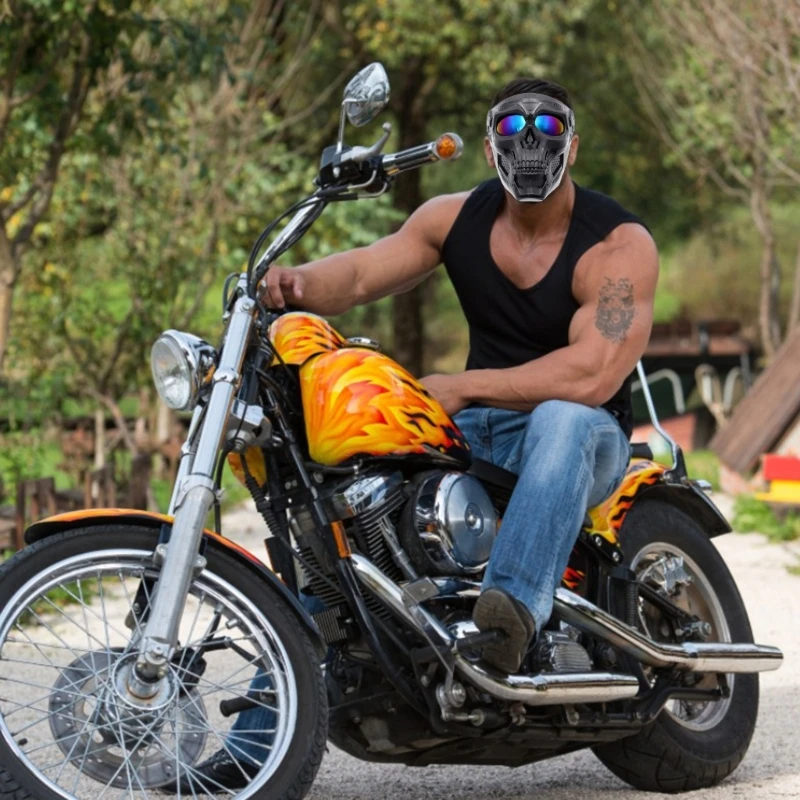 

Skull Goggle Mask Riding Mask Safety Road Riding UV Motorbike Glasses