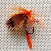Sharpened Crank Hook Feather Dry Fly Insects Flies Set of 12Pcs 3