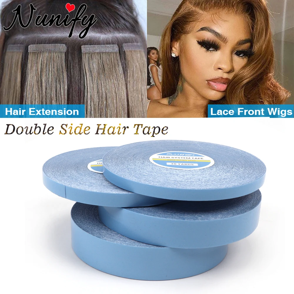 36Yards Double Side 0.8Cm Blue Lace Front Wig Tape For Toupee Sweatproof Ultra Hold 2.54Cm double sided tape,hair extension tape,hair tape,wig tape