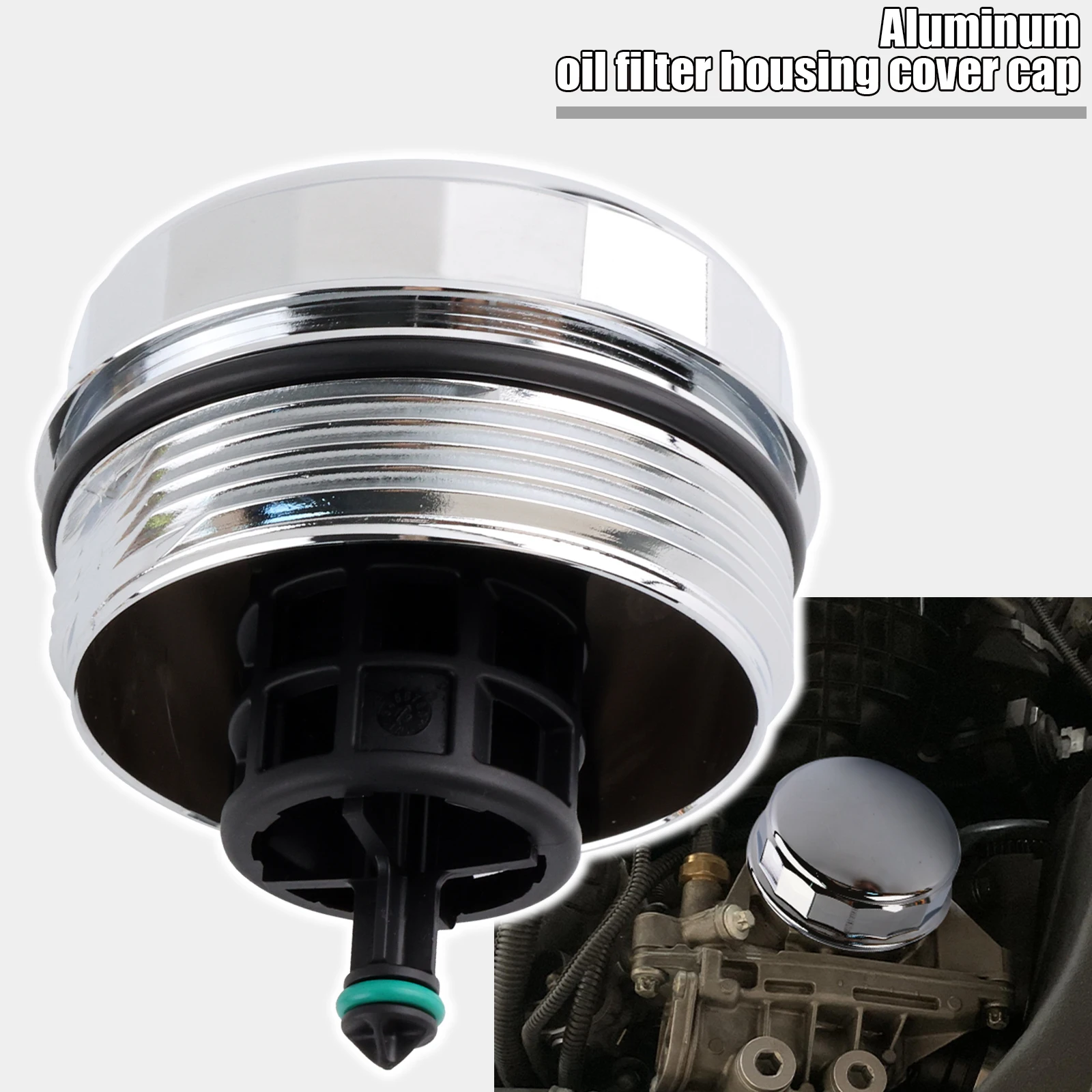 11427525334 Upgrade Aluminum Oil Filter Housing Cover Cap For BMW X6 X5 328i 528i X3 535XI 740LI X3 X5 X6 N5 Engine