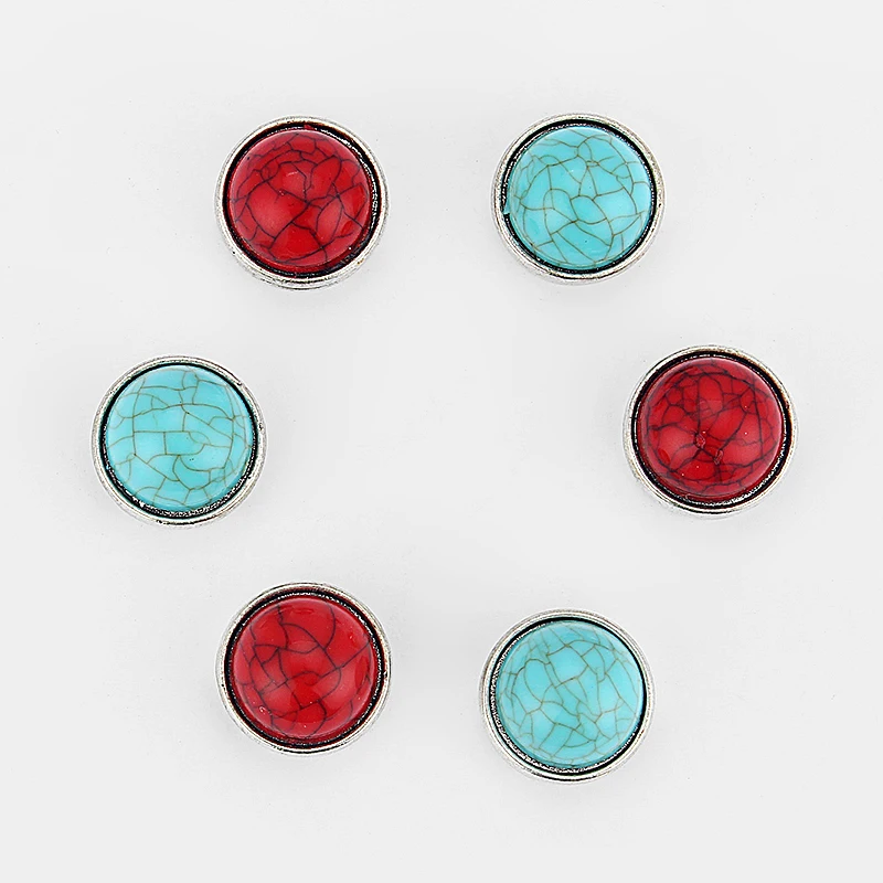 

5Pcs Alloy Imitation Natural Stone Spacer Turquoise Color Slider Beads for DIY Bracelet Choker Bangle Jewelry Making Accessories