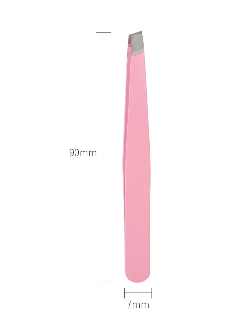 Stainless Steel Eyebrow Tweezers Face Hair Removal Eye Brow Trimmer Eyelash Clip Makeup Beauty Cosmetic Accessories Pink Black