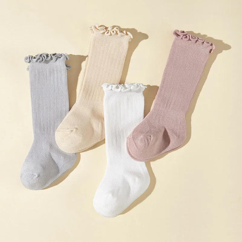 Cute Baby Socks Solid Color Stockings for Kids