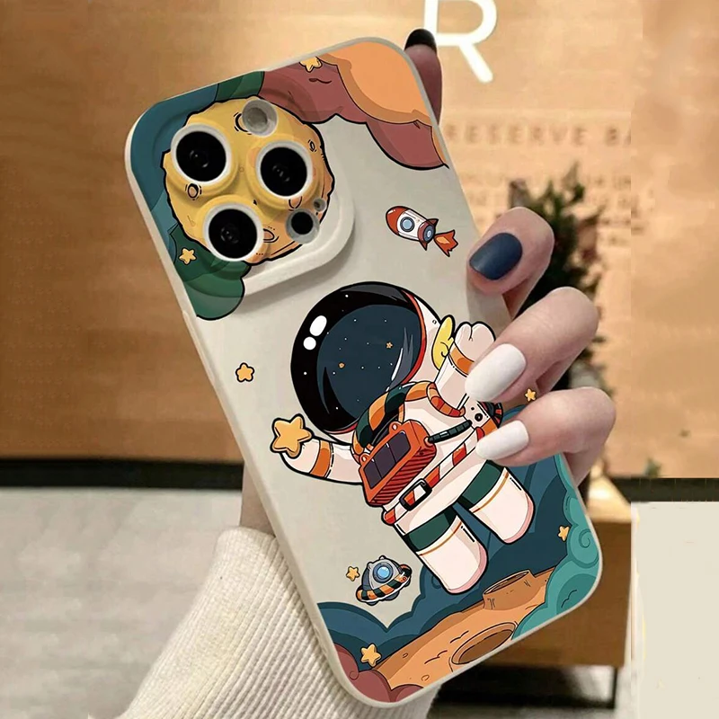 Cartoon Astronaut Phone Case – Stylish and Durable Protective Cover