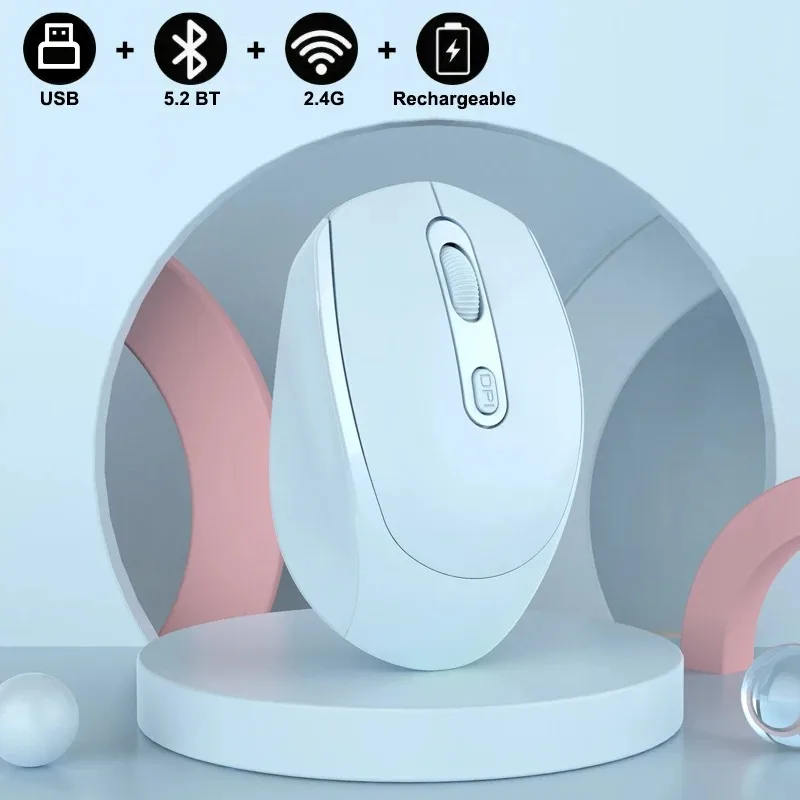 Ergonomic RGB Rechargeable Wireless Bluetooth Mouse