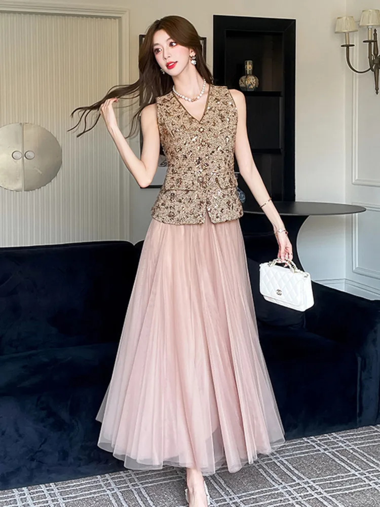 2025 Spring Summer French Small Fragrant Piece Sets Woman