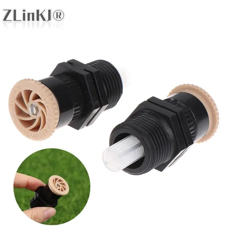 

1Pc Water Sprinkler With 1/2 Inch Thread Support 0-360 Degrees Adjustable Farm Garden Lawn Watering Irrigation Nozzle Dropship