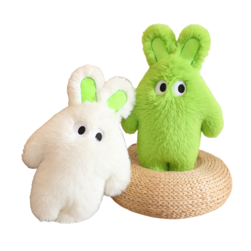 55CM Kawaii Creative Long Fur Carrot Green White Rabbit Soft Plush Toys Accompany Dolls Girls Kids Birthday Christmas Presents carrot shape rope toy pet long braided cotton rope toys puppy tooth cleaning chew toys dogs outdoor traning funny playing toys