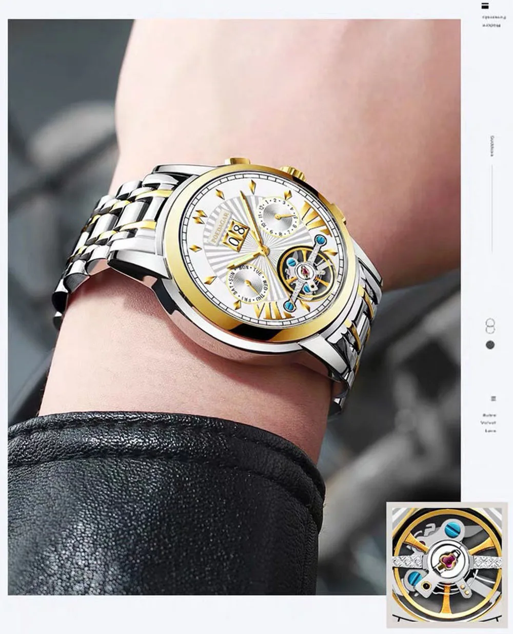 POEDAGAR 1401 Men's Watch description image 15