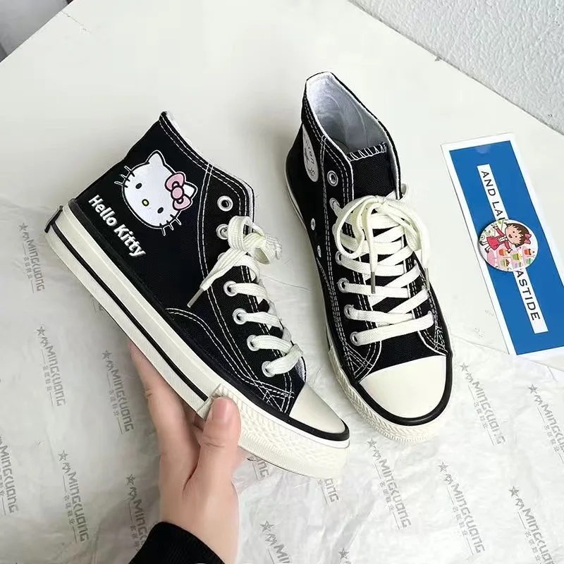 Preppy Sanrio Canvas Sneakers for Spring and Autumn