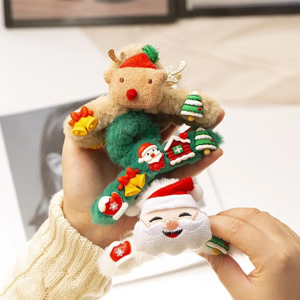 

Soft Headwear Cute Pine Plush Hair Accessory Elk Shark Clip Women Hairpin Hair Grip Christmas Hair Claw Korean Style Hair Clip