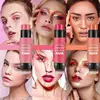 Stick For Cheeks Waterproof Makeup With Cream Makeup For All Skin Tones 2 In 1 Double-head And Lipstick Makeup Gift For Women 4