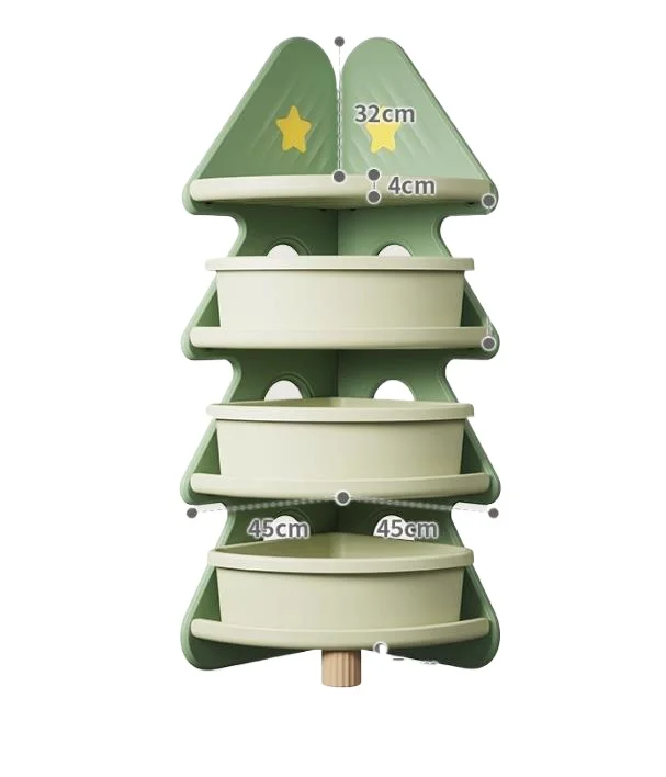 Children's storage shelves against the wall, corner cabinets, Christmas tree bookshelves, floor-to-ceiling multi-layer storage