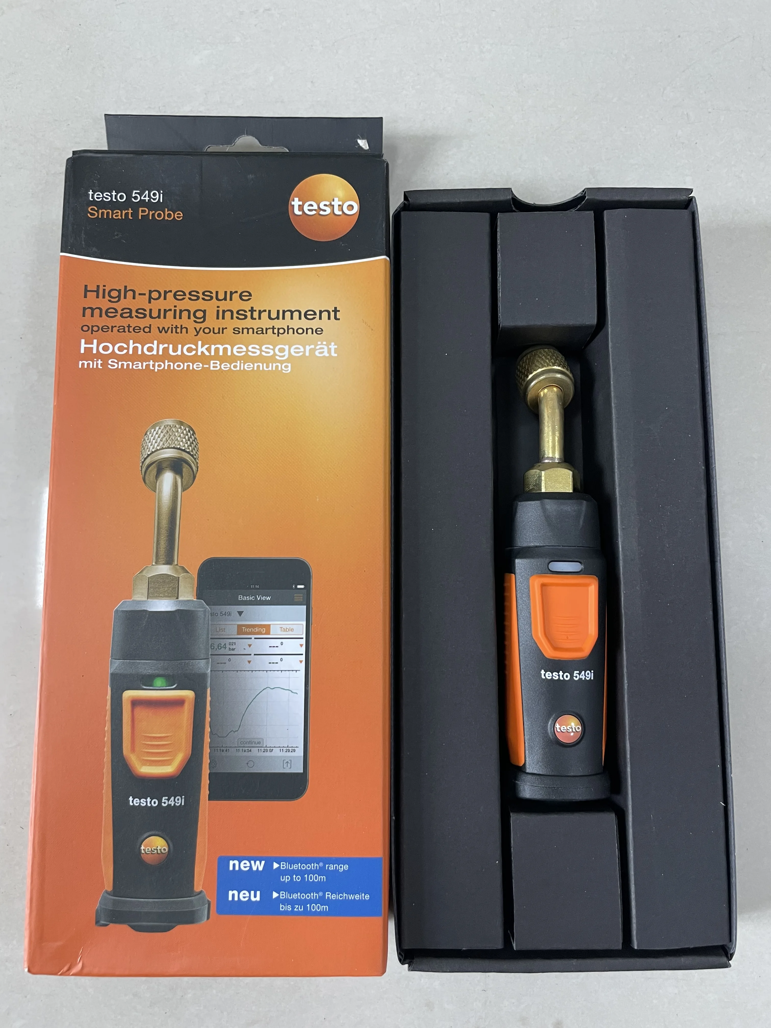 

New Type Bluetooth Range Up To 100m Testo 549i High Pressure Gauge 0560 2549 02 Operated Via Smartphone
