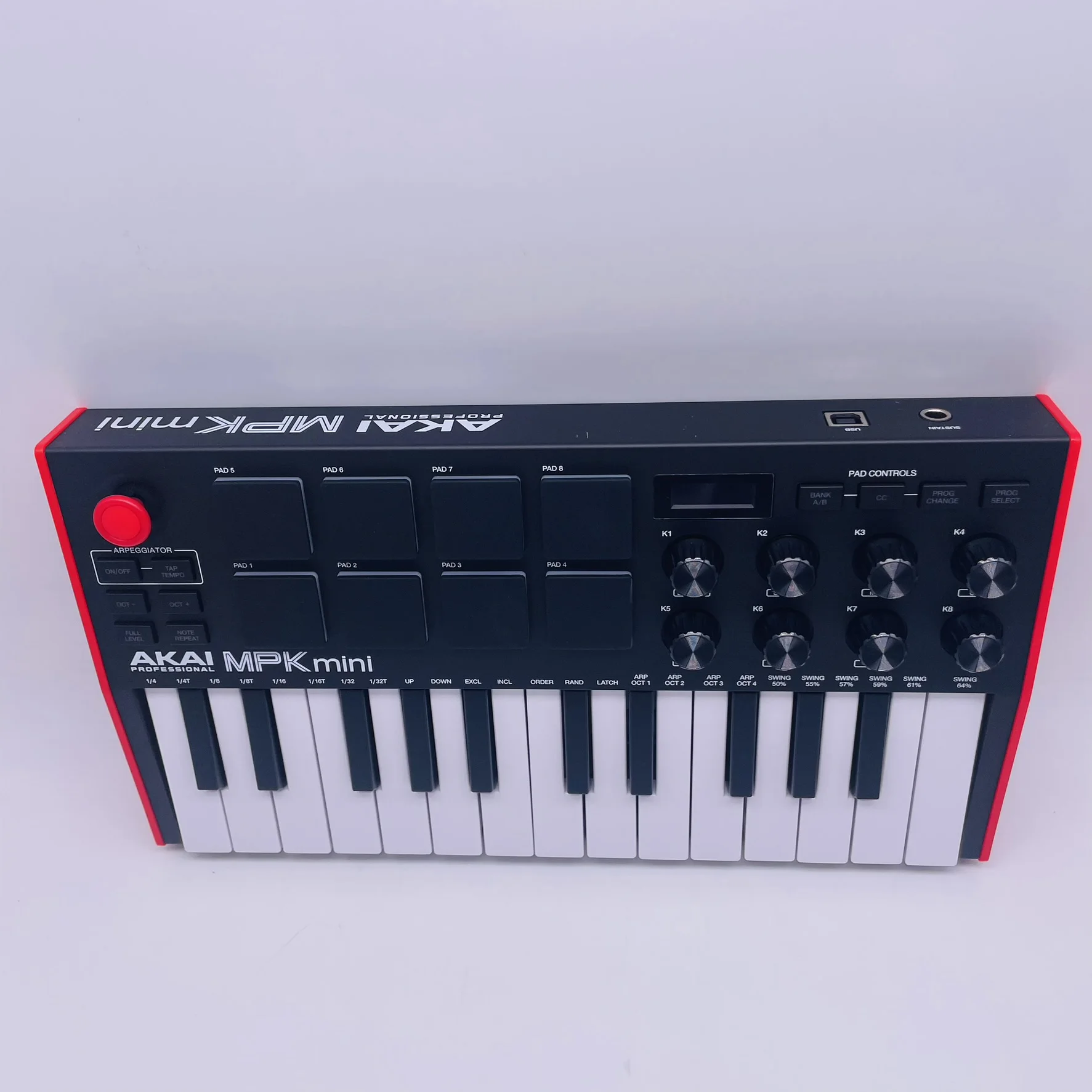 AKAI Professional MPK Mini MK3 - 25 Key USB MIDI Keyboard Controller With 8  Backlit Drum Pads