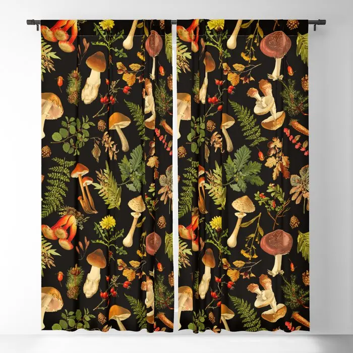 

Винтажные потертые осенние черные затемняющие шторы с 3D принтом, оконные шторы для спальни, гостиной, декоративные оконные шторы